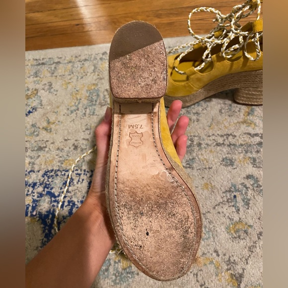 Tory Burch Positano Lace-Up Platform Espadrille Sandal Shoe Suede - Picture 9 of 10